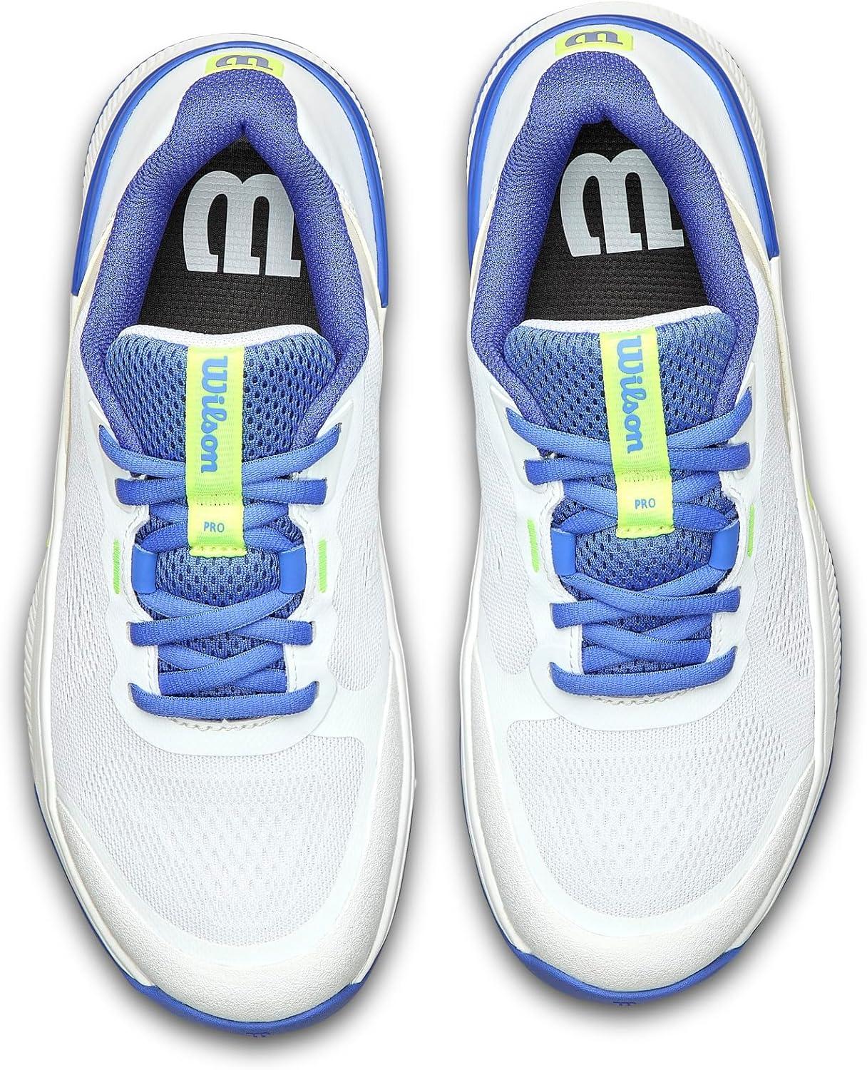 imageWilson Womens Intrigue Pro Womens Tennis ShoesWhiteAmparo BlueSafety Yellow