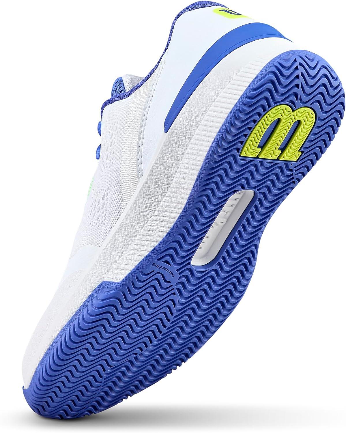 imageWilson Womens Intrigue Pro Womens Tennis ShoesWhiteAmparo BlueSafety Yellow
