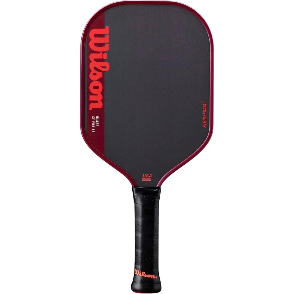 imageWilsons Blaze SF Pro 13 Pickleball Paddle BlackRed 414