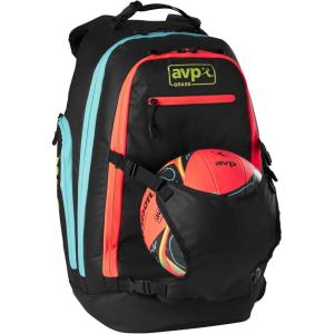 WILSON AVP Grass Volleyball Backpack – Black/Coral/Blue