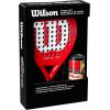 Wilson Optix XP Padel Kit – Red, Featuring the red Optix XP Paddle and Three Wilson Rush 100 Balls