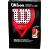 Wilson Optix XP Padel Kit – Red, Featuring the red Optix XP Paddle and Three Wilson Rush 100 Balls